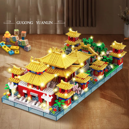 1466 Pieces Forbidden City Garden Building Blocks Set - Abs Building Toys, Chinese Architectural Models, Historical Landmarks and
