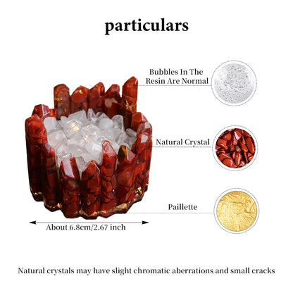 1PC Natural Crystal Energy Generator degaussing Bowl Reiki Healing Chakra Resin Meditation Point Room Decor For Mother Day Gift