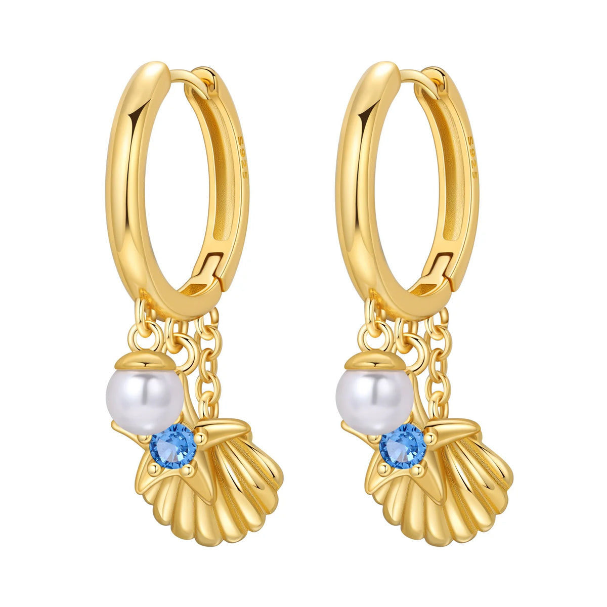 Original 925 Sterling Silver Planet Starlight Earrings Fashion 18K Gold Hoop Earring for Women Piercing Jewelry Aretes Gifts