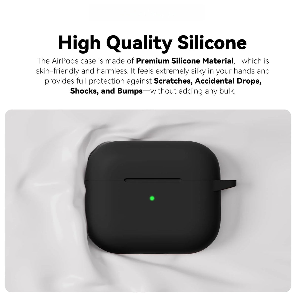 for AirPods Pro 3 Case with Cleaning Kit Soft Silicone Protective Cover for Apple AirPods Pro 3rd Generation Cases with Keychain