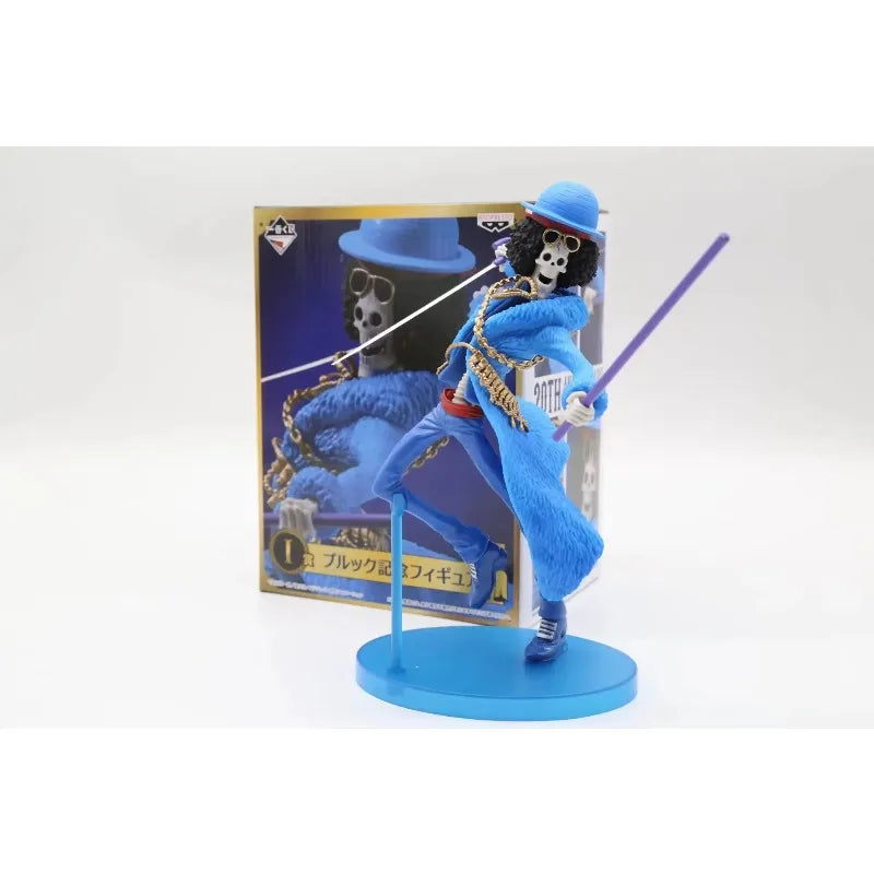 20th Anniversary One Piece Anime Figure Blue Ver.Luffy Zoro Chopper Sanji Robin Franky Usopp Nami Brook Action Figure Model Toy