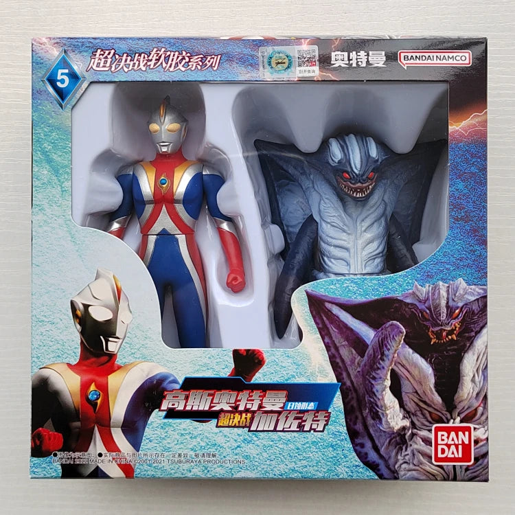Bandai Original Ultraman TrigaTiga Galaxy Dynasel Vin Super Showdown Monster Golbadada Set Box Soft Plastic Doll Children's Gift