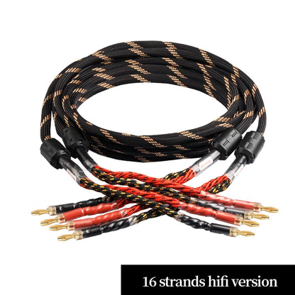 YYAUDlO One Pair Of HlFl Speaker Cables High-end Occ SpeakerCables For Hi-fi Systems And Banana Plug Speaker Cables