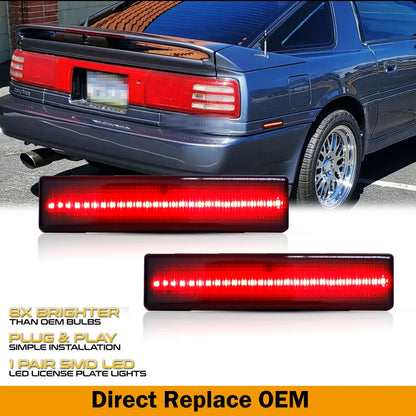 Car Front Amber Rear Red LED Car Bumper Side Marker Indicator Light Fender Flare Light For 1986-1992 Toyota Supra MK3 A70