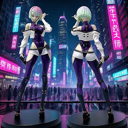 22CM Anime Game Cyberpunk: Edgerunners Lucy Figure Standing Anime Model Toy Gift Collection Aciton Figure PVC