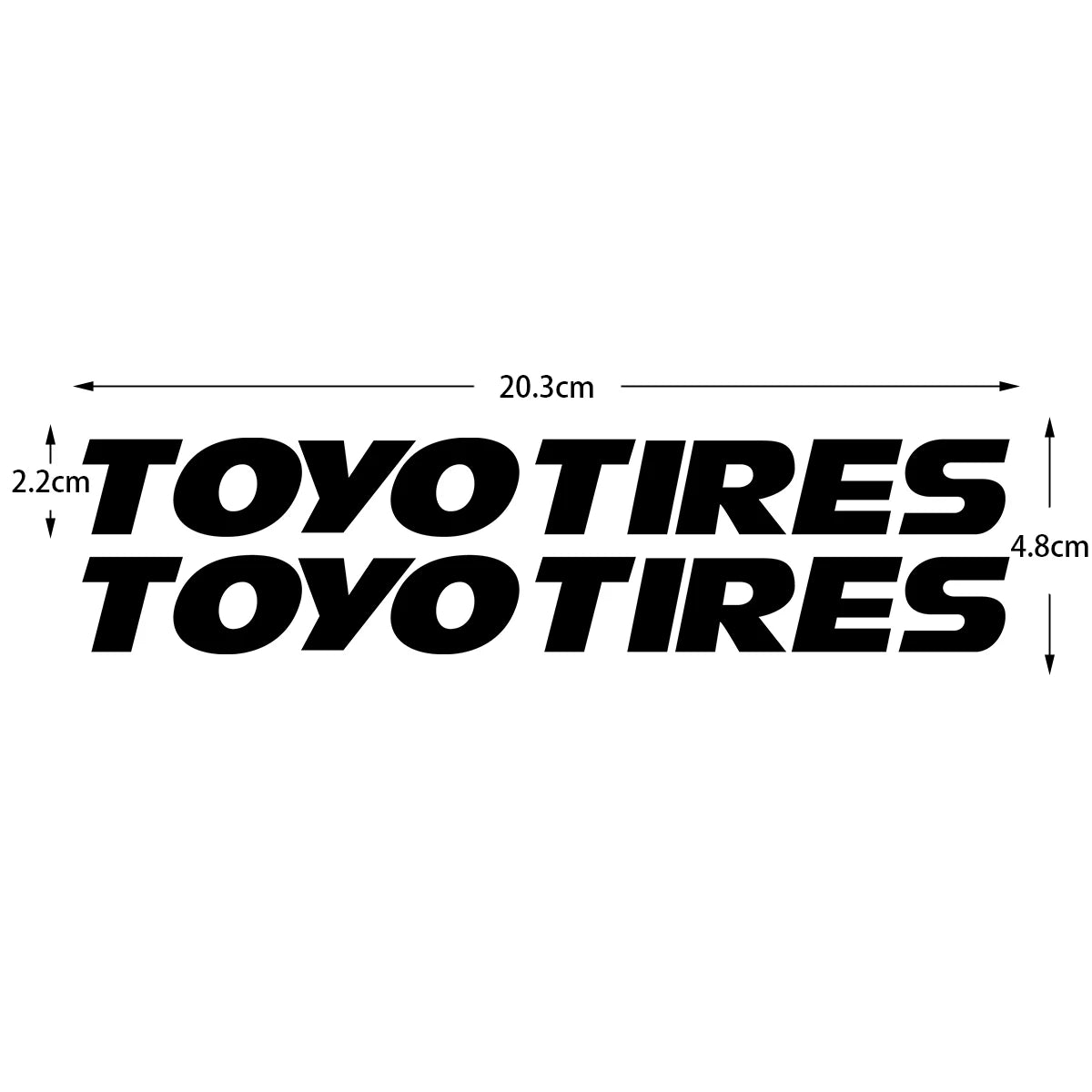 Car Sticker Toyo Tires Logo Windscreen Rear Windshield Hollow Letters Reflective Decals Bumper Door Helmet Modified Accessories
