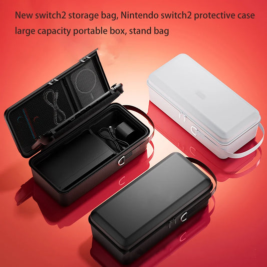 2025New For Switch 2 Storage Bag with OLED Protective Cover, Large Capacity Portable Hard Shell Bracket Bag