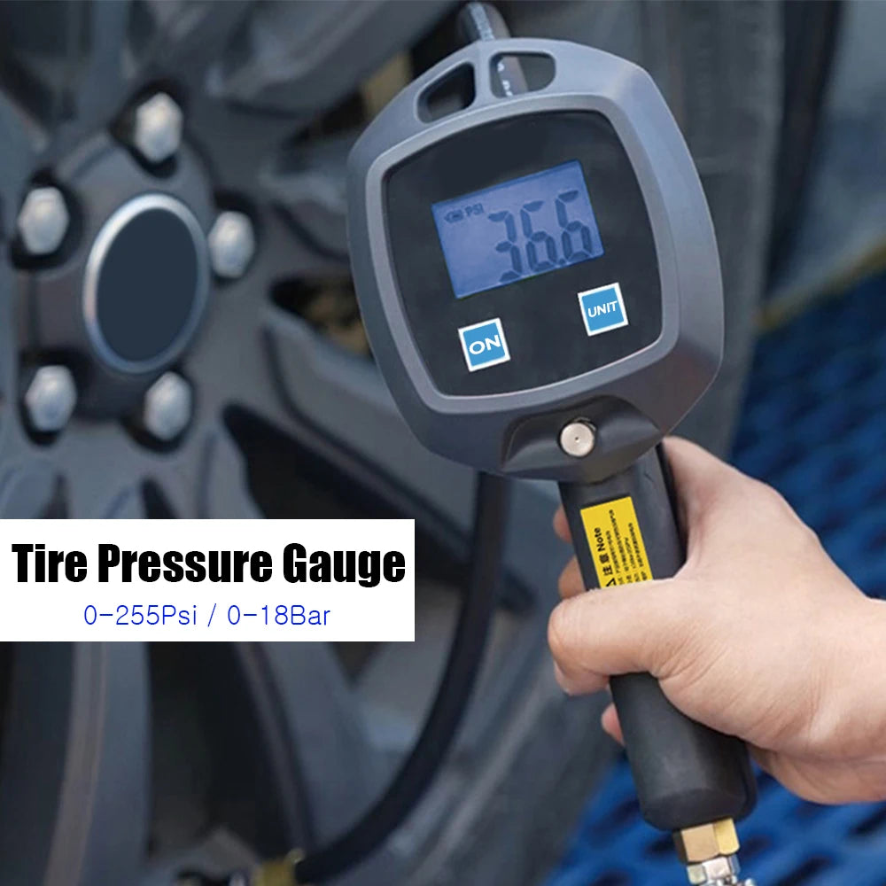 Car Tire Manometro Tire Pressure Gauge Universal High-precision Monitoring Inflation Gun Digital Display For Car Truck Vehicle