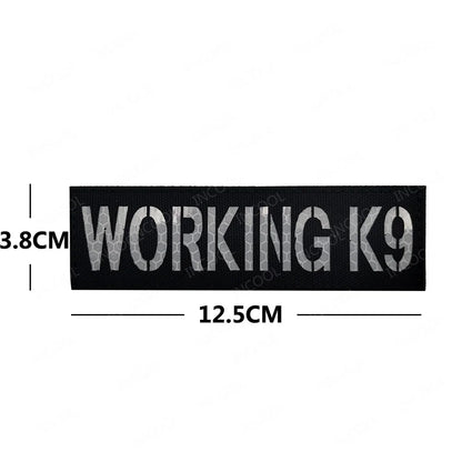 K9 Working Dog SAR Infrared IR Reflective Patch Rescue Dogs Embroidery Patches Tactical PVC Rubber Luminous Badges For Clothing