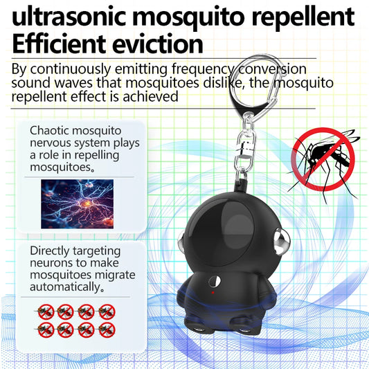New Cartoon-Style Compact and Portable Outdoor Smart Ultrasonic Mosquito Repeller Safe for Mothers and Babies