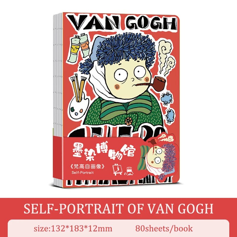 A5 Notebook Ukiyoe & Famous Painting Series Cover,80sheets/Book Writing Diary Recording Life Office Study Note Supplies CS-058