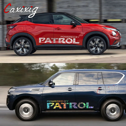 2PCS Car Door Side Sport Stickers For Nissan Patrol y60 y61 y62 Auto Body Decoration Vinyl Film Decal DIY Accessories
