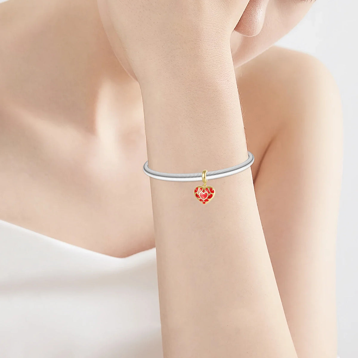 Tears of The Kingdom Hyrule Link Hit Points Heart Container for Original 925 Charms Bracelet Silver Charm Bead for Women Jewelry