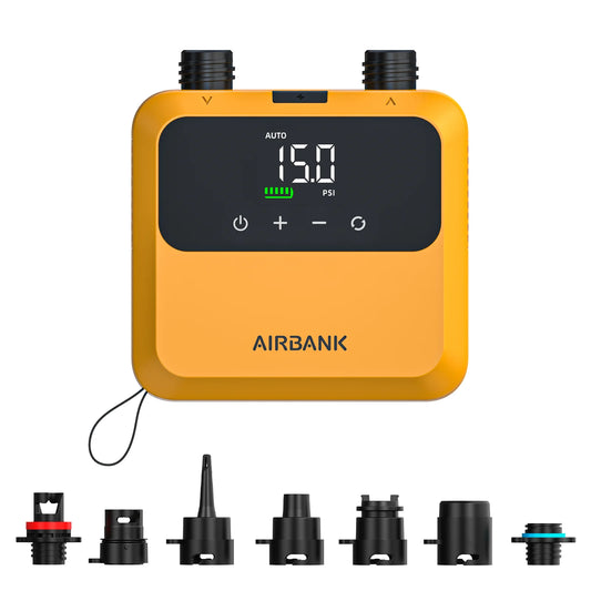AIRBANK Pulse Pro Electric SUP Air Pump for Stand UP Paddle 20PSI Max 4500mAh Inflatable Pump with Brushless Motor for PVC Boat