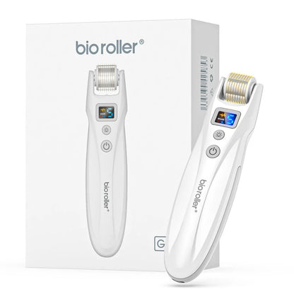 Bio Roller G5 540 Needles EMS Microneedling Derma Roller LED Light Therapy Vibration Microcurrent Facial Device With 2Pcs Heads