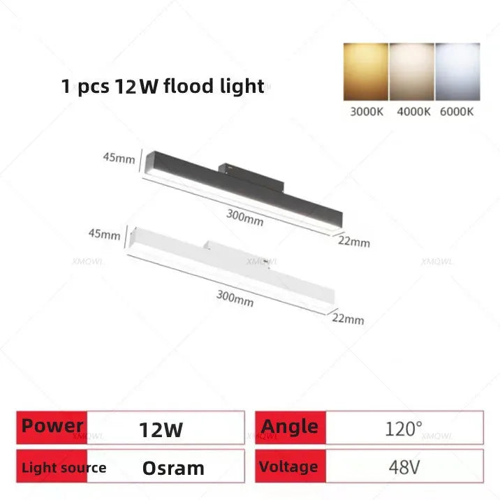 Magnetic Track LED Light Fixtures Flexible Ceiling Spotlight Rail Strip Magnet System For Indoor Modern Home Living Room Kitchen