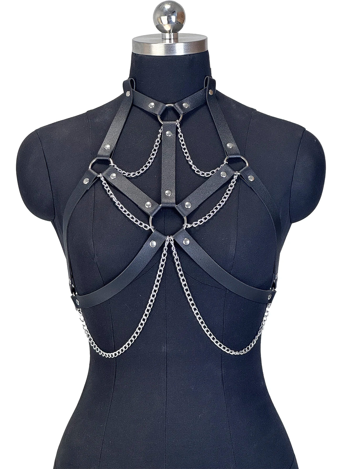 Women's Fashion Sexy Street Style Harness Belt Cool Punk Rock PU Leather Belt Gothic Exotic Clothing Accessorie for Party