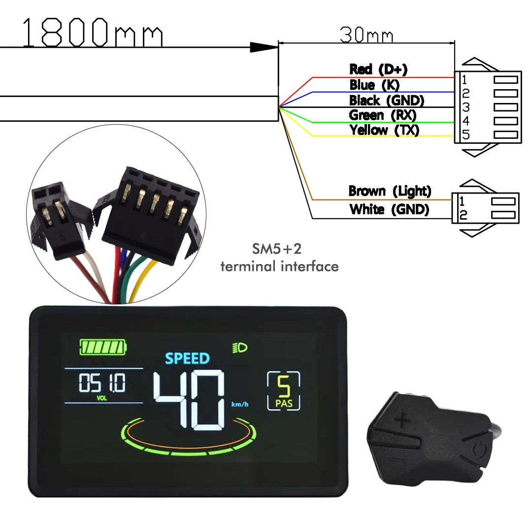 Color Wired Stopwatch Supports Electronic Shift Odometer Bike Computer Waterproof Cycling Odometer Electric Bike Accessories