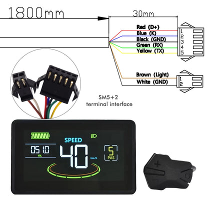 Color Wired Stopwatch Supports Electronic Shift Odometer Bike Computer Waterproof Cycling Odometer Electric Bike Accessories