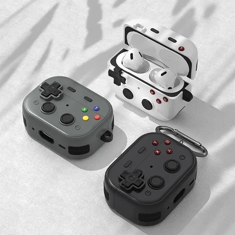 Earphone Protective Case For Airpods 4 2024 Retro Gaming Controller Headphone Charging Box Cover For Airpods Pro 2 For Men Women