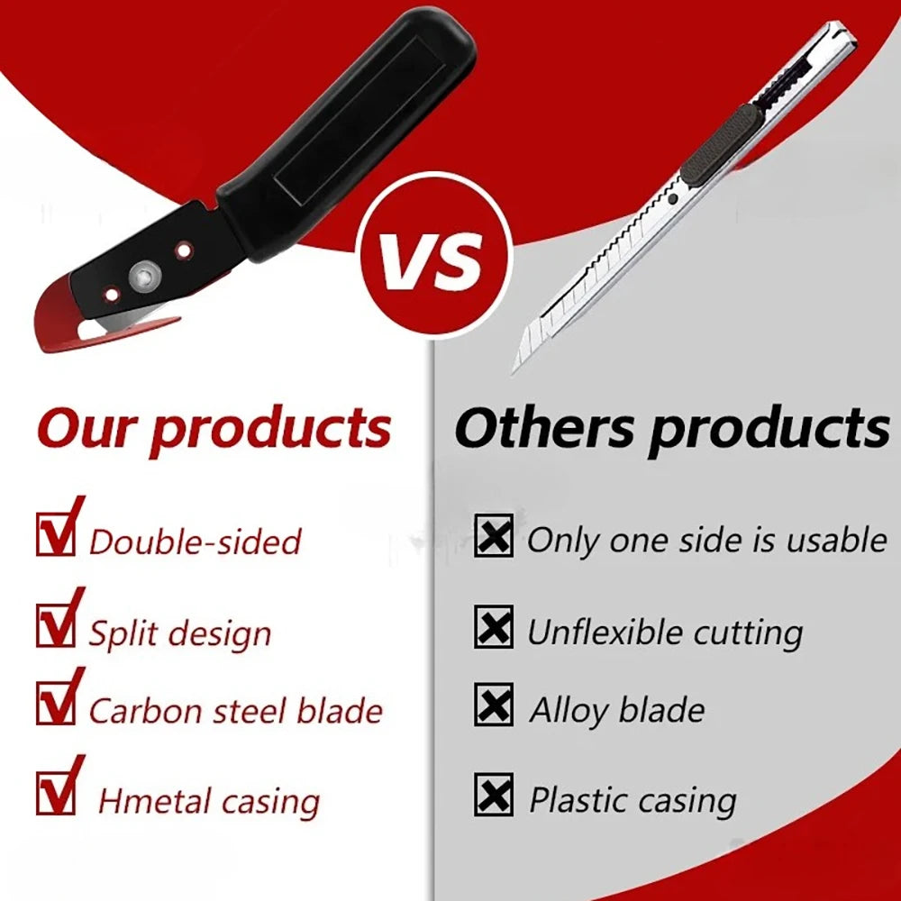 TOFAR Safety Car Vinyl Cutter Paperback Slitter Knife Wallpaper Car Wrap Stickers Carbon Film Cutting Tool Set with Metal Blades