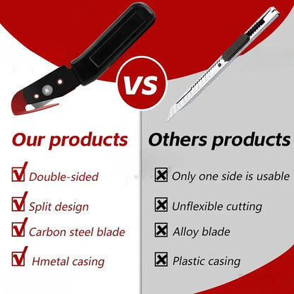 TOFAR Safety Car Vinyl Cutter Paperback Slitter Knife Wallpaper Car Wrap Stickers Carbon Film Cutting Tool Set with Metal Blades