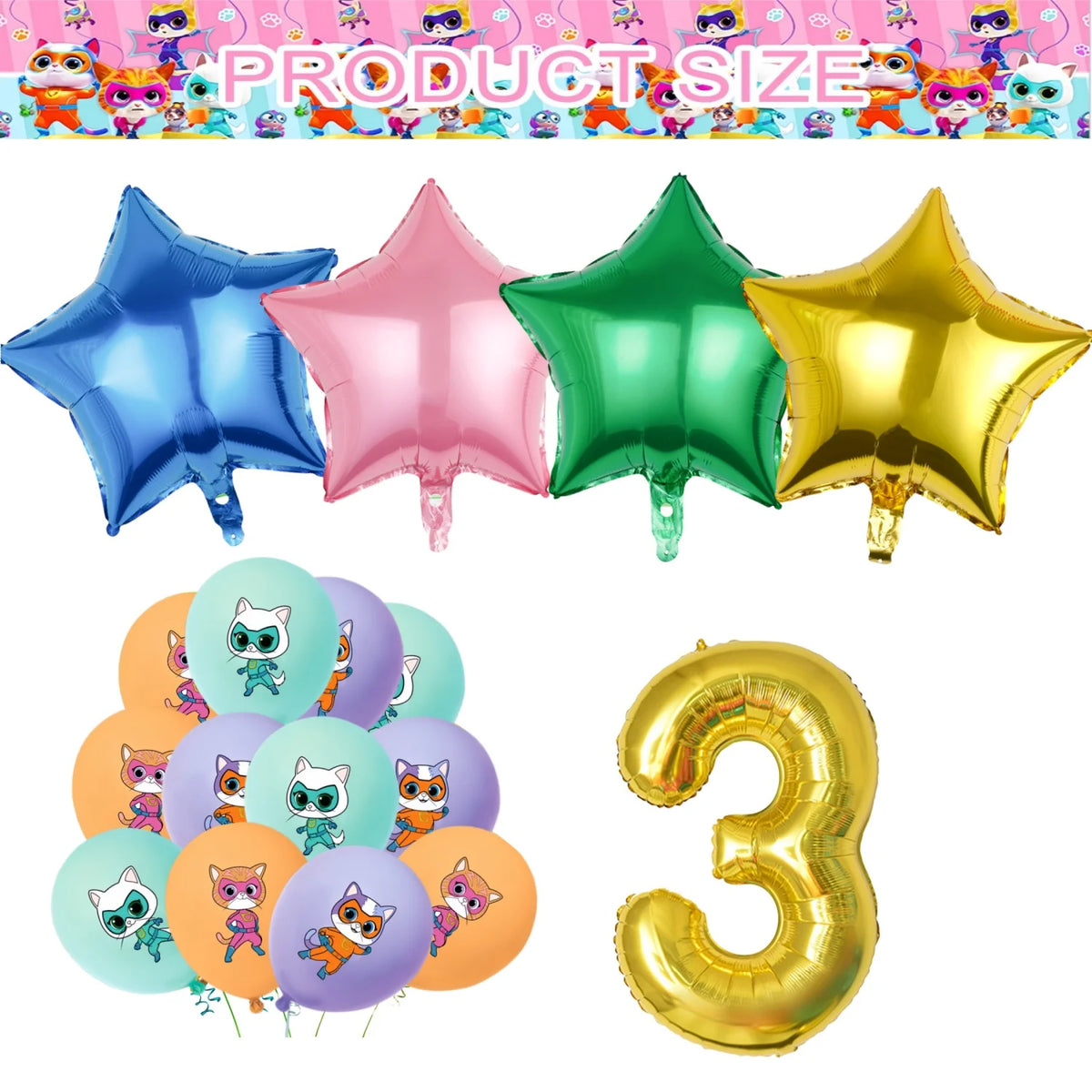Superkittie Birthday Party Decoration Tableware Tablecloth Plate Cup Napkin Balloon Cake Decor superkitties Party Favors Supply