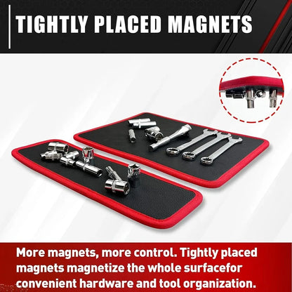 Magnetic Tool Pad Flexible Storage Mat Workshop Auto Repair Tool Holder Nut Screw Driver Wrench Quick Organize Suction Board