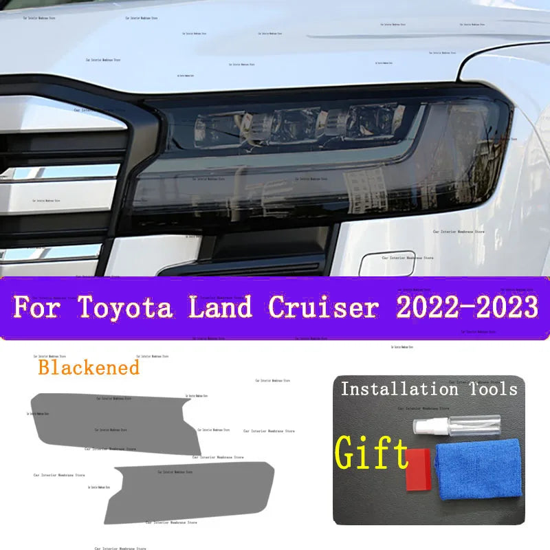 For TOYOTA LAND CRUISER 2022 2023 Car Exterior Headlight Anti-scratch Front Lamp Tint TPU Protective Film Accessories Sticker 