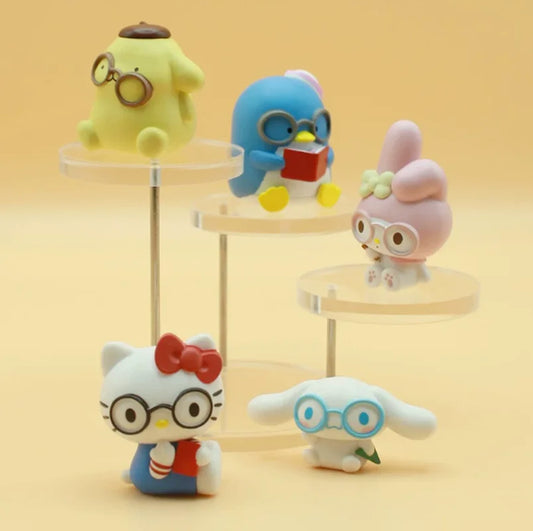 New Product In Stock Kt Cat Melody Wearing Glasses Blind Box Kawaii Fugure Toy Cute Desktop Decoration Surprise Gift For Fans