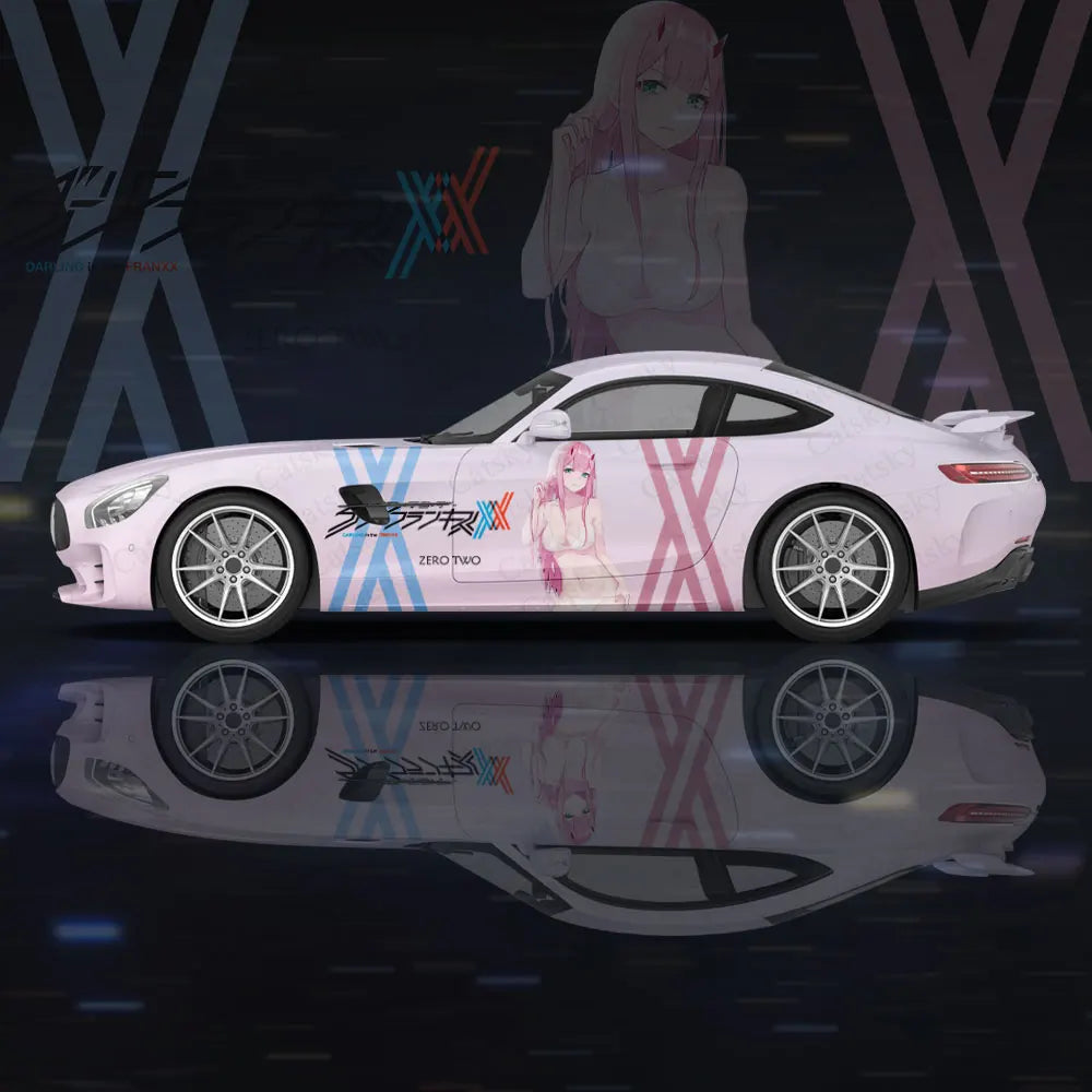 Anime Zero Two Sexy Girl Car Wrap Protect Sticker Car Decal Creative Sticker Car Body Appearance Modification Decorative Sticker