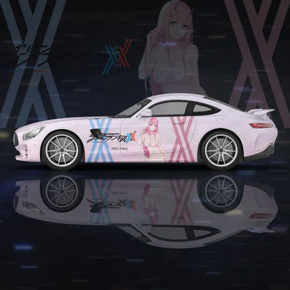 Anime Zero Two Sexy Girl Car Wrap Protect Sticker Car Decal Creative Sticker Car Body Appearance Modification Decorative Sticker