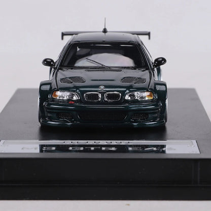 MJ MODEL 1:64 M3 E46 GTR Alloy Model Car can open the hood