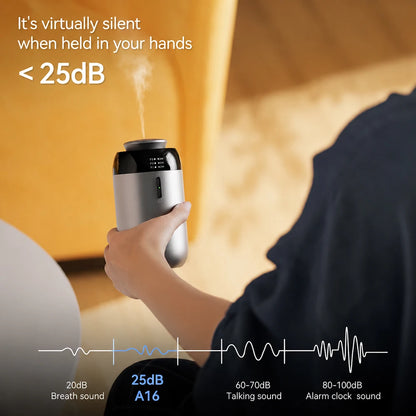 TEABLUM Aluminum Car Aroma Diffuser Smart Home Auto Oil Diffuser Type-C Rechargeable Leak Proof Fragrance Diffuser Holiday Gifts