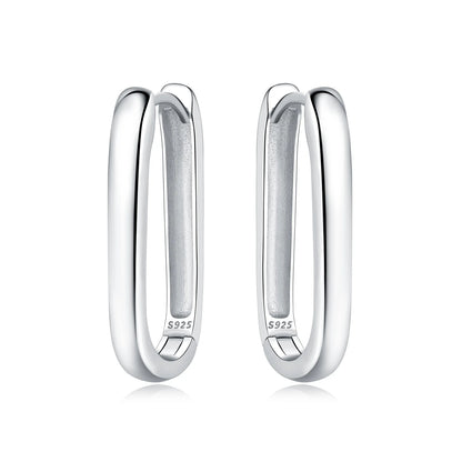 Orstarry Original 925 Sterling Silver Minimally Design Blue Zircon Earrings Women Hoop Earring Anniversary Jewelry Gifts