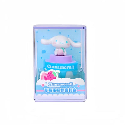 Sanrio Strawberry Cake Surprise Gift Box Series Hello Kitty Kuromi Dolls Figures Desktop Model Ornament Toy Gift
