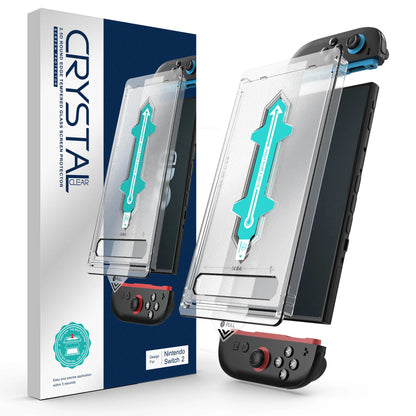 Auto-Alignment Screen Protector for Nintendo Switch 2 OLED Accessories, HD Clear Tempered Glass for Switch2, Bubble Free