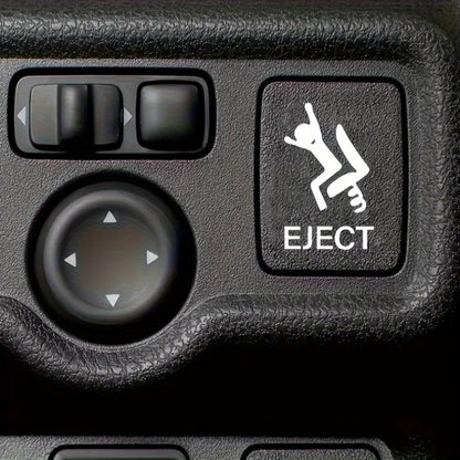 2PCS Passenger Button Sticker Funny Car Decal Empty Button Vinyl Sticker Auto Interior Accessory Gift For Car Lovers