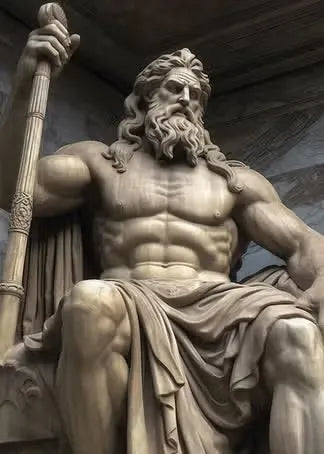 Zeus Sculpture Poster Black and White Greek God Abstract Prints Greek Mythology Canvas Painting Home Living Room Wall Decoration