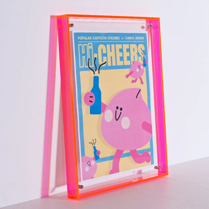 Colours Acrylic Photo Frame Translucent Picture Frame for Wall Hanging,Desktop Bedroom Living Room Study Wall Decoration