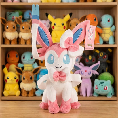 Pokemon Sylveon Plush Doll - Soft Touch Skin-Friendly Stuffed Toy, Safe Gift for Kids and Pokemon Fans