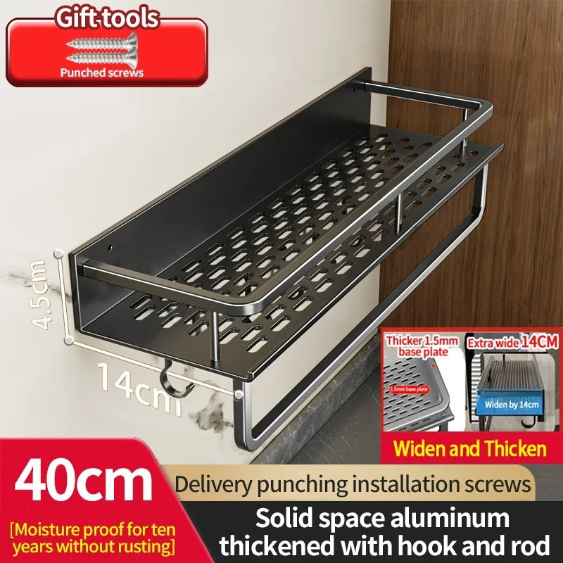 Kitchen Multifunctional Seasoning Storage Rack Wall Mounted Household Bathroom Wall Storage Rack