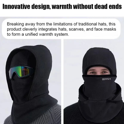 Windproof Cold-Proof Outdoor Mask, Winter 2-in-1 Hat & Neck Warmer,Ski Cycling Sports Balaclava,Soft Warm Breathable,for