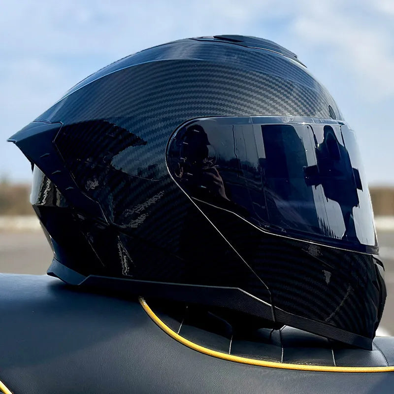 LVS-909-DOT Standard Motorcycle Flip Up Helmet, Durable ABS Hard Shell, Breathable Comfortable Urban Commute Safety Gear
