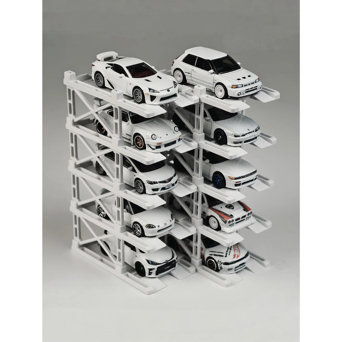 Diorama 1/64 Modular Multi-Storey Parking Lot Rack Model Car Display Storage Cabinet Models