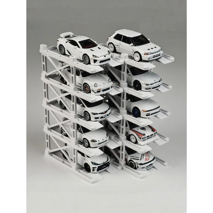 Diorama 1/64 Modular Multi-Storey Parking Lot Rack Model Car Display Storage Cabinet Models