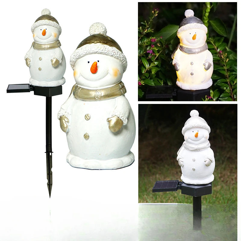 Halloween outdoor lights, waterproof solar Christmas tree pumpkin garden stake lights, Santa Claus crow skull panda decoration