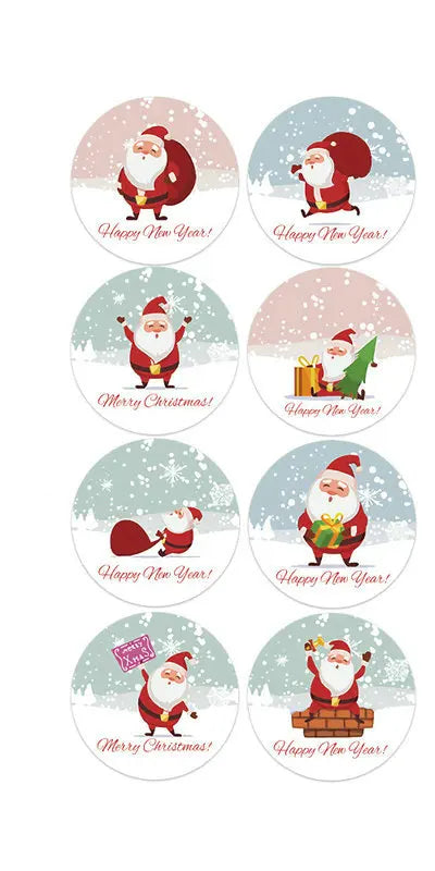 Christmas gift stickers decorative sealing sticker Merry Christmas Reward Self-adhesive labels  Day party