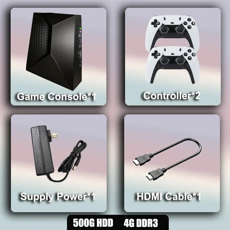 G5 Game Retro Console 4K HD 70000+Games 60+Emulators for PS2 PSP WII N64 Dual System USB Receiver Console for Kids Gift