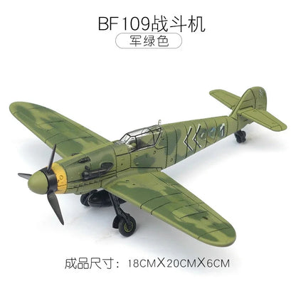 1/48 WWII Fighter Model 4D Assemble Aircraft Plastic DIY Accessories Toy Small Airplane Toy Diy Craft Kits for Adults